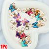 1PC DIY Gift Butterfly Design Pendant Keychain Marker Metal Creativity Keychain Party Daisy Cute