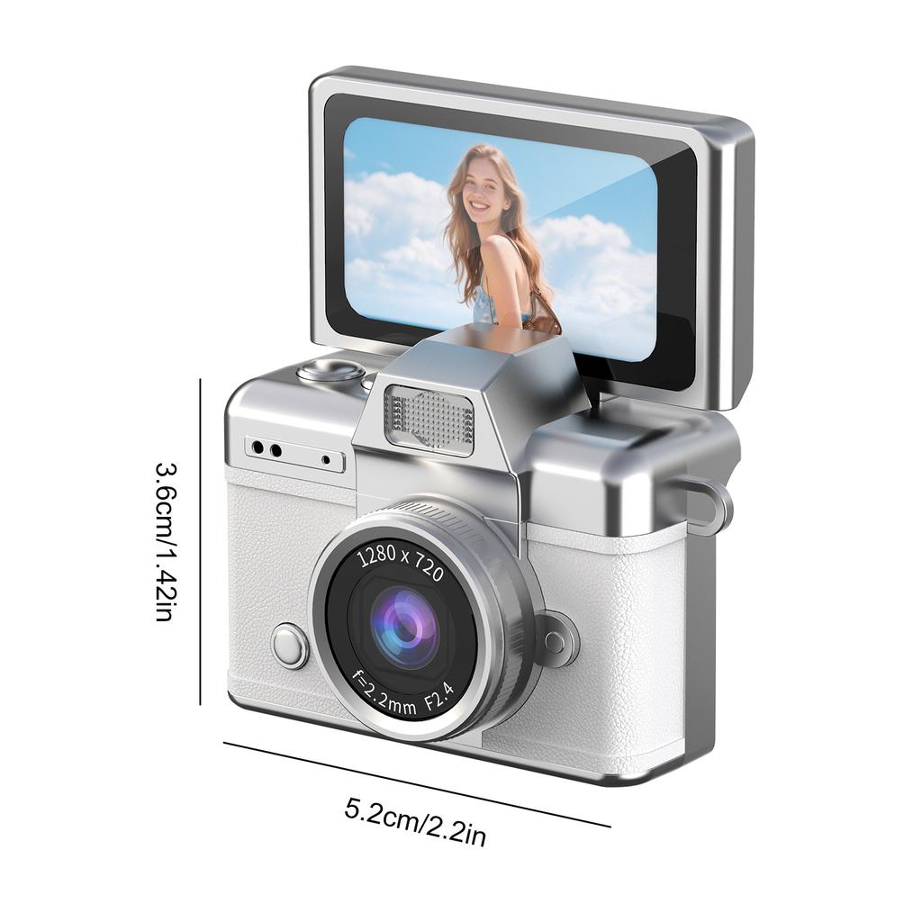 Daumen Schlüsselanhänger Kamera 1,47 Zoll Klappbildschirm Retro CCD Mini Digitalkamera HD Sehr Kleine Camcorder Tragbarer Videorekorder Geschenk