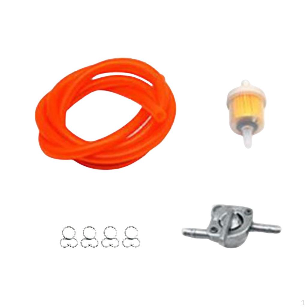 Professional Gas Fuel Switch with Filter Line for Motorcycle Red