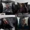 rRhaenys Targaryen Pillow TV Drama Cushion Cover Pillow Case Antidustmite Invisible zipper silky plush cushion