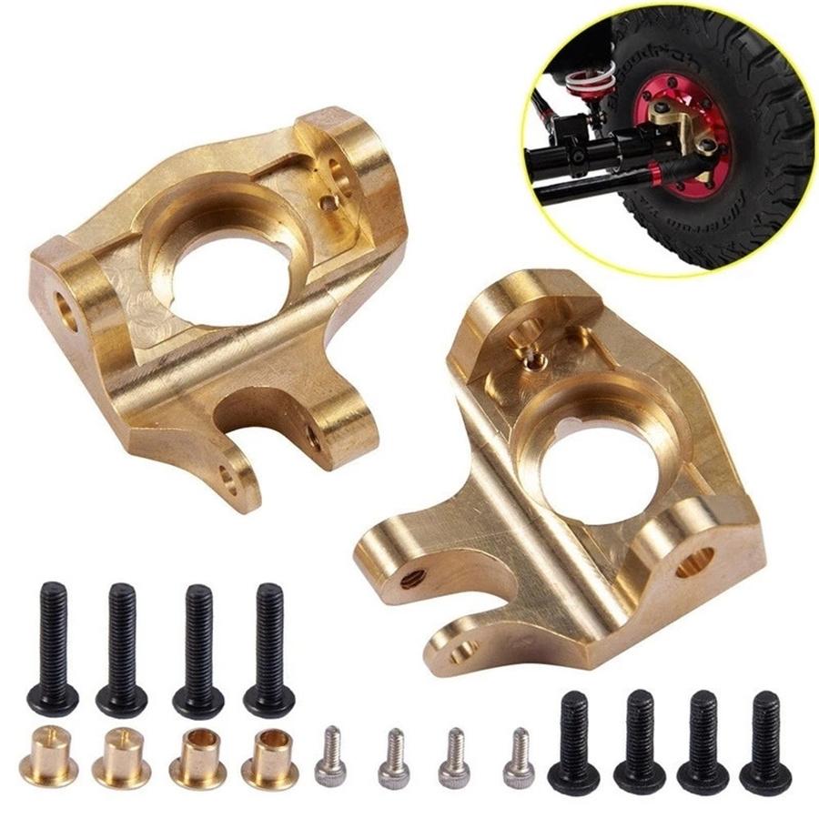 1 Pair Brass Heavy Duty Front Steering Knuckle For 1/10 RC Axial SCX10 II 90046