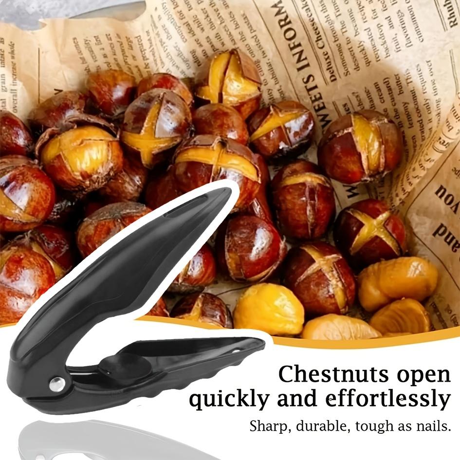 Chestnut Walnut Cracker Shelling Nut Shell Opener Tool with Blade Lever Mechanism Hazelnuts Acorns Pignoli Shell Removal Gadget