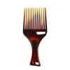 Amber-color Men Long Teeth Flat Fork  Comb Comfortable Handle Antistatic Hairbrush Salon Hair