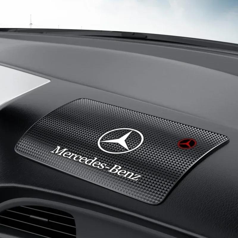 Bil Dashbord Telefon Briller Sklisikker Silikonpute Vanntett Klebrig Matte For Mercedes Benz Eksklusiv AMG W108 W124 W126 W140 W168