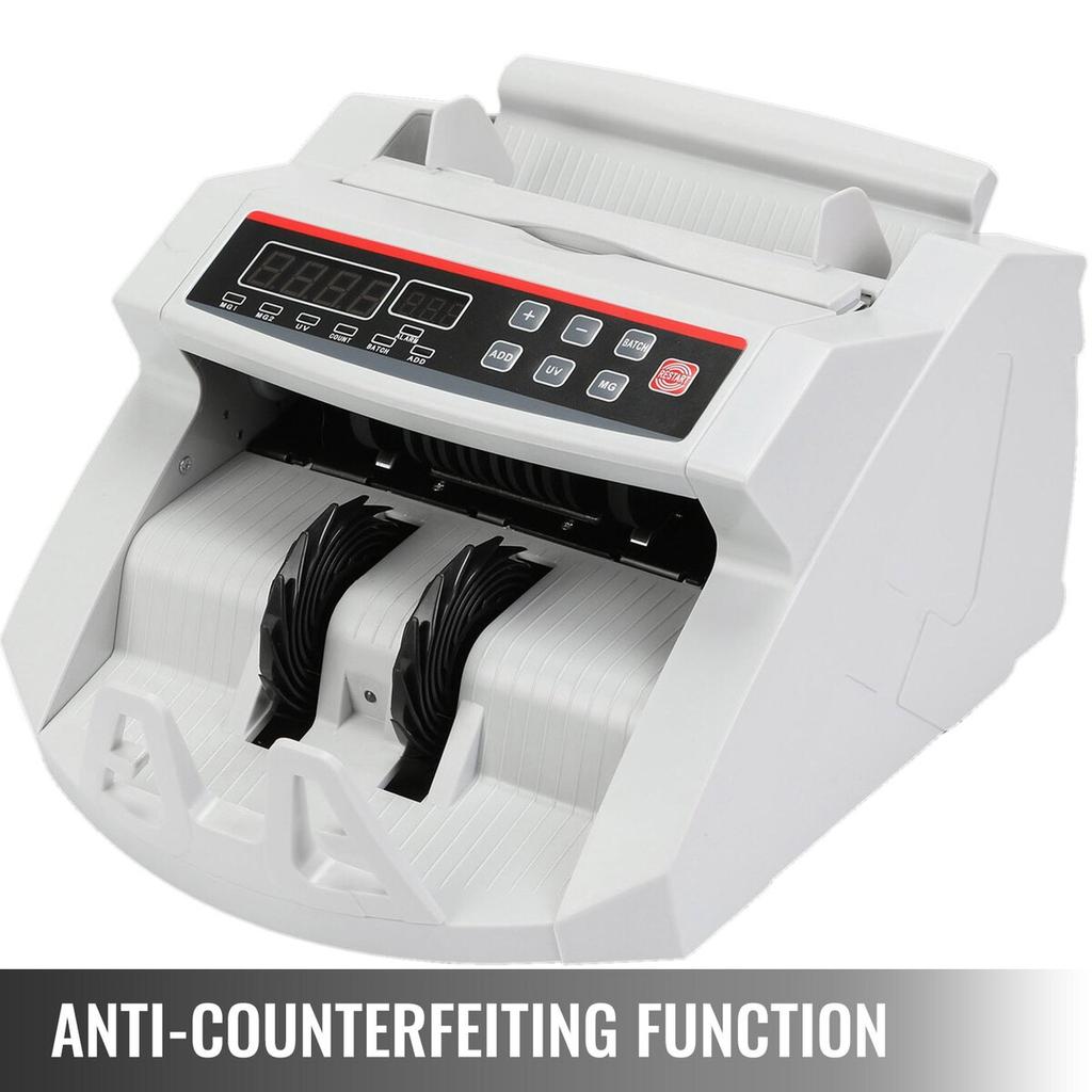 Banknotenzähler Geldzähler Mit LED-Anzeige Professioneller Banknotenzähler Mit Falschgeld-Erkenner, UV/MG, 1000 Scheine/Minute, Zählt Nur