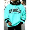 Plus Size Men'S Color-Block Letter Pattern Digital Print Fashion Hoodie