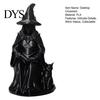 Dark Fantasy Witch Statue Black And Cat Figurine, 3D Printed Reading Statue, Small Gothic Figurine Collectible Sculpture for Halloween Home