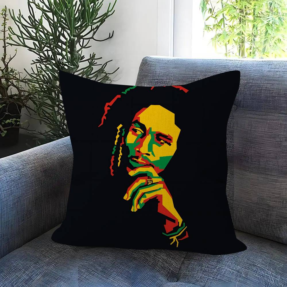 Classic Bobs Marley & T-The Wailers Pillow Cover Sofa Cushion Cover Home Room Decoration Children Gift
