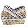 Woven Rattan Storage Basket with Lid - Snack, Sundries & Key Organizer