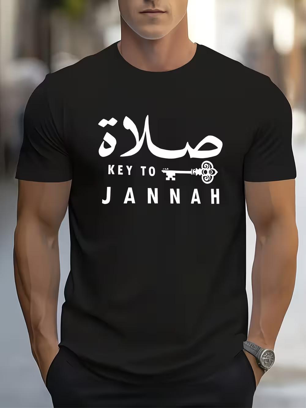 Men S Short-Sleeve T-Shirt Featuring a Key Design S