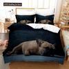 Dog Duvet Cover Set 3D Print Dog Math Book King Queen Full Size Comforter Cover For Kids Boys Girls Teens Polyester Bedding Set