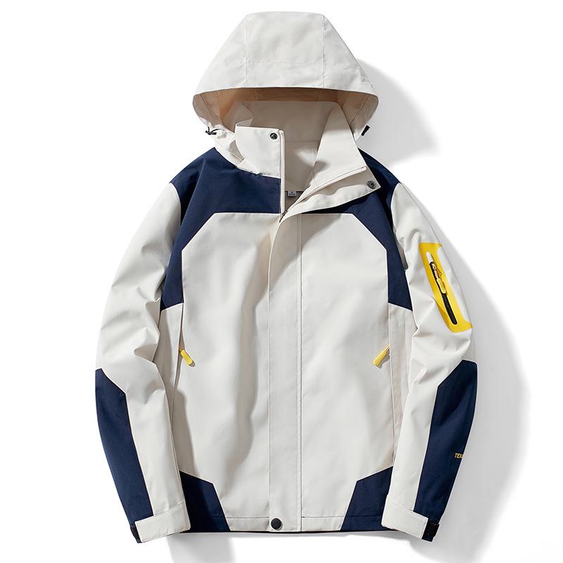 Wasserdichte Kapuzen-Wanderjacke für Damen und Herren für Herbst/Winter