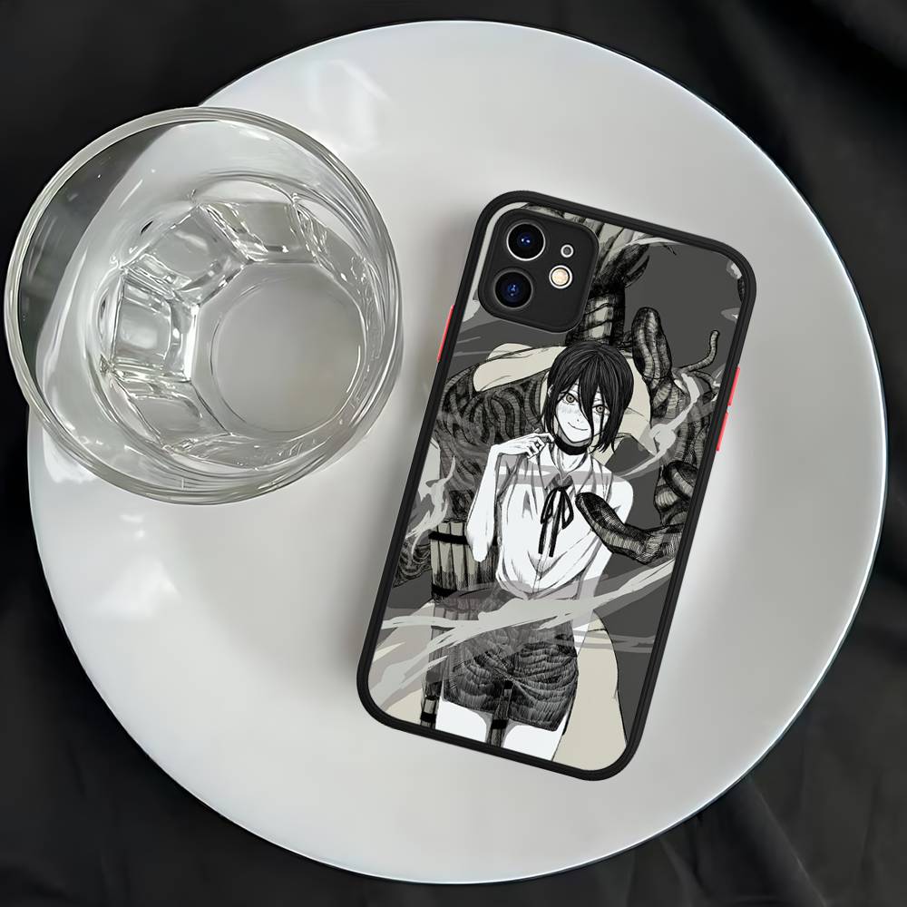Anime C-Chainsaw M-Man Phone Case For iPhone 11 12 13 14 15 16 Pro Plus X XS MAX Matte Bumper Shockproof Cover