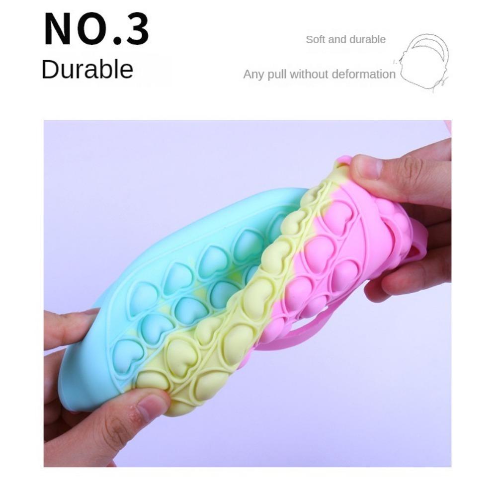 Silicone Children's Bag, Pinch Le Silicone Wallet, Girl's Semi-circular, Cartoon Handheld Zero Wallet Bubble Le Bag