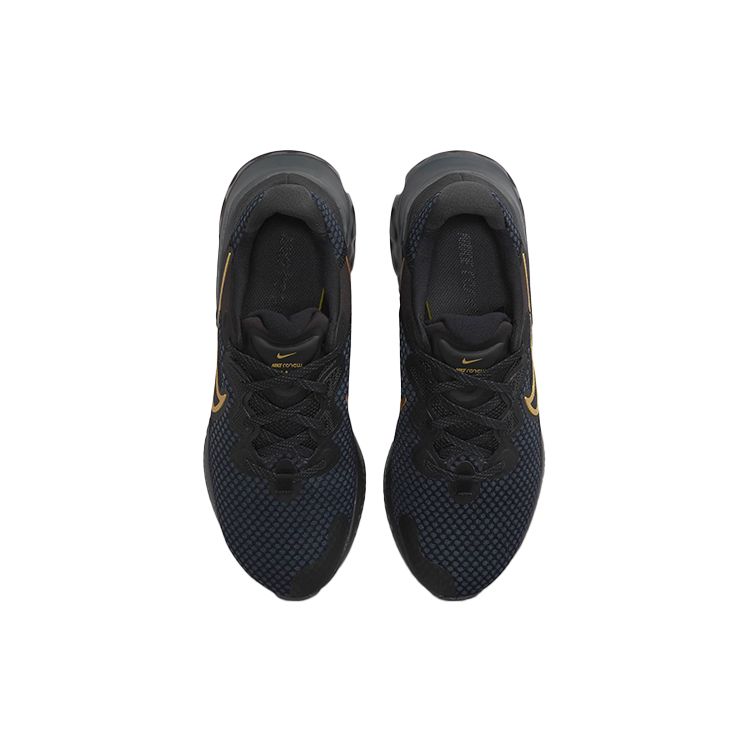 Nike Renew Run 2 Black Metallic Gold Men Sneakers Dark-Smoke-Grey CU3504-010
