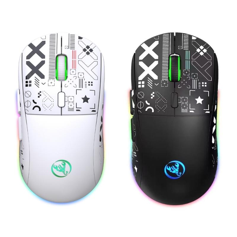 Bluetooth-compatible 2.4G- Wireless Mouse  Light For Computer Laptop Pad Tablet Optical Mice-Rechargeable TypeC Mute-