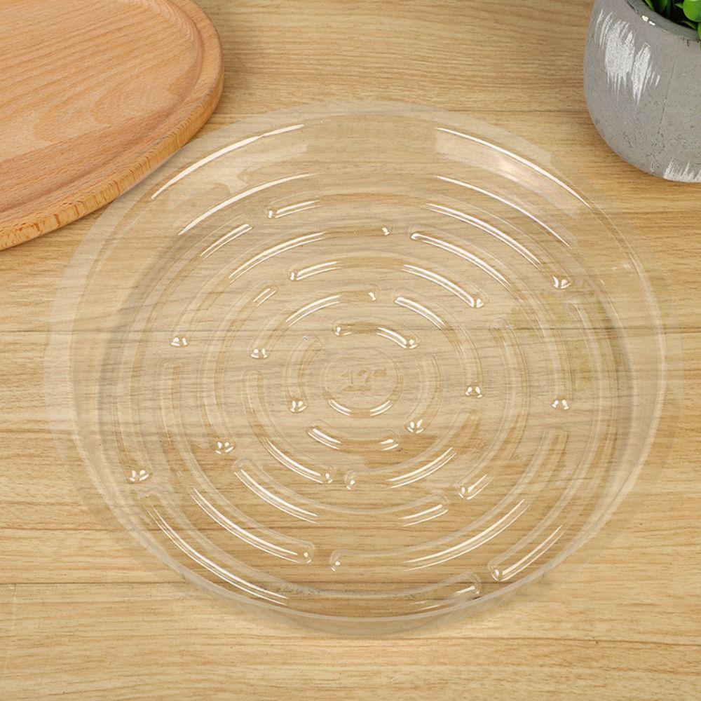 5 Stück 6/8/10/12 Zoll Kunststoff-Blumentopf-Untersetzer Transparent Pflanzenbasis Pflanzgefäßmatte Garten