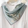 111% Mulberry Silk 71 Square Scarf, New Sky City Professional Decorative Scarf, Commuting To Work Versatile Silk Scarf