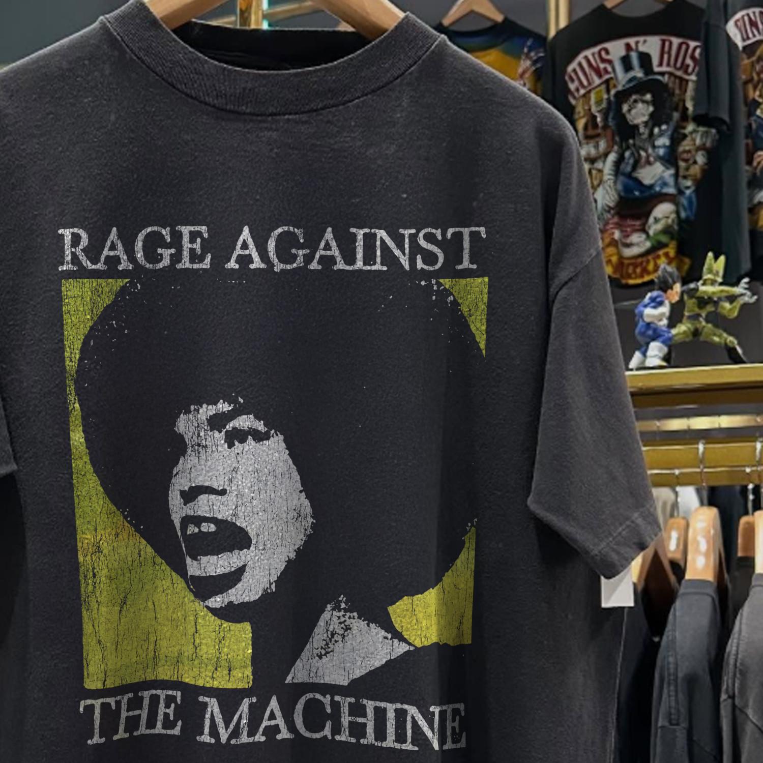 90s Rage Resist RATM X Angela Davis Promo T-Shirt Black XXL 4XL