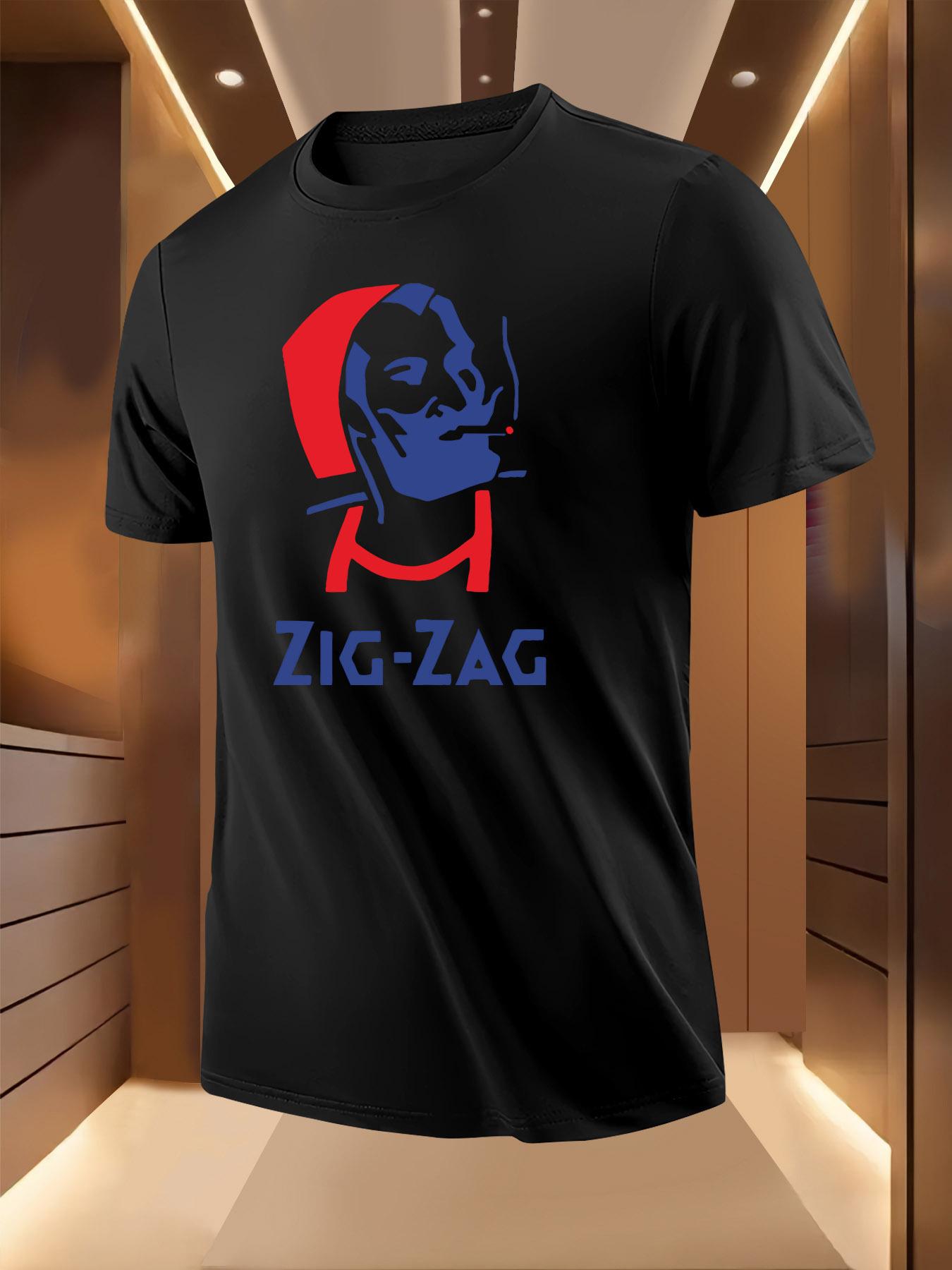 Graphic Tshirt - Red Hair Blue Face Smoking Design L