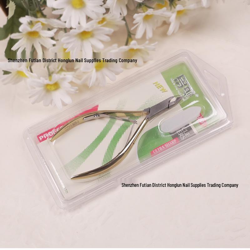 Cuticle Nipper D501: Stainless Steel Dead Skin Remover with Double-Fork Design for Nails.