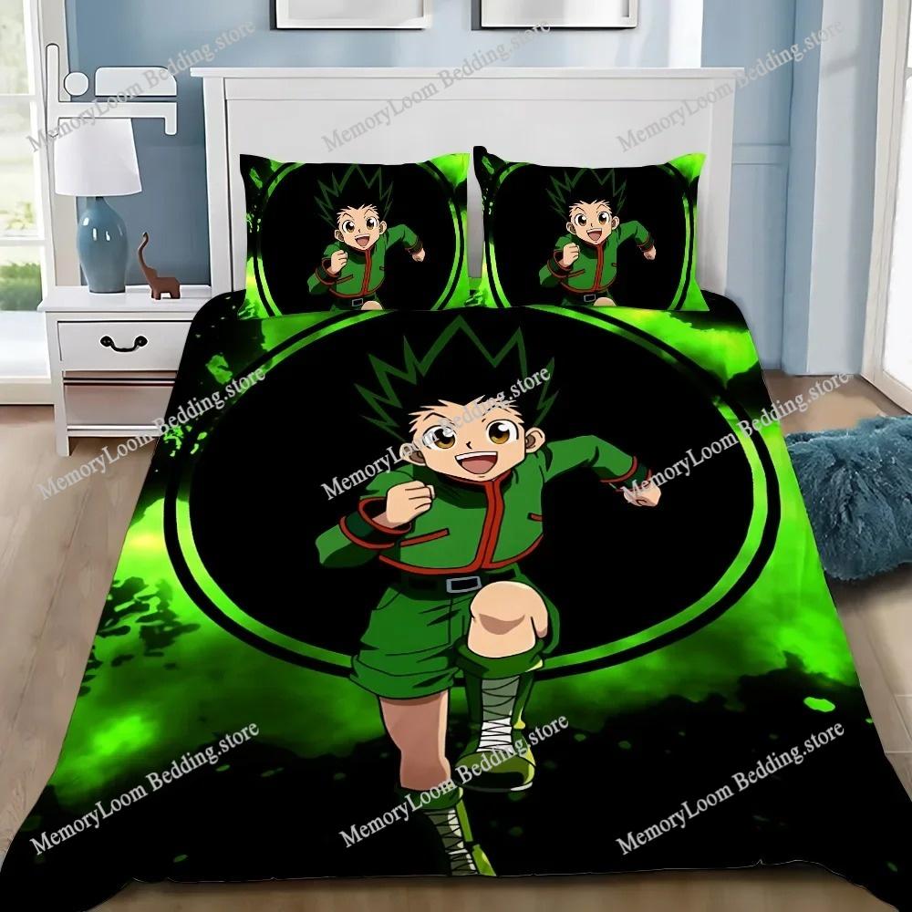 Home Textile Cartoons Fun Hunter X Hunter Duvet Cover Pillow Case Boy Girl Bedding Set King/Queen/Twin Size Soft Polyester