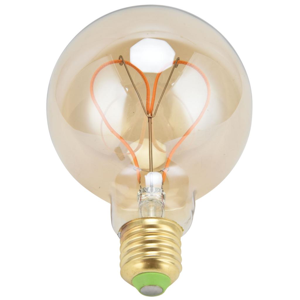G95 Herzförmige LED-Retro-Glühbirne E27 Dimmbare Vintage-Glühbirne 110 V 4 W für Schlafzimmer Warmes Licht