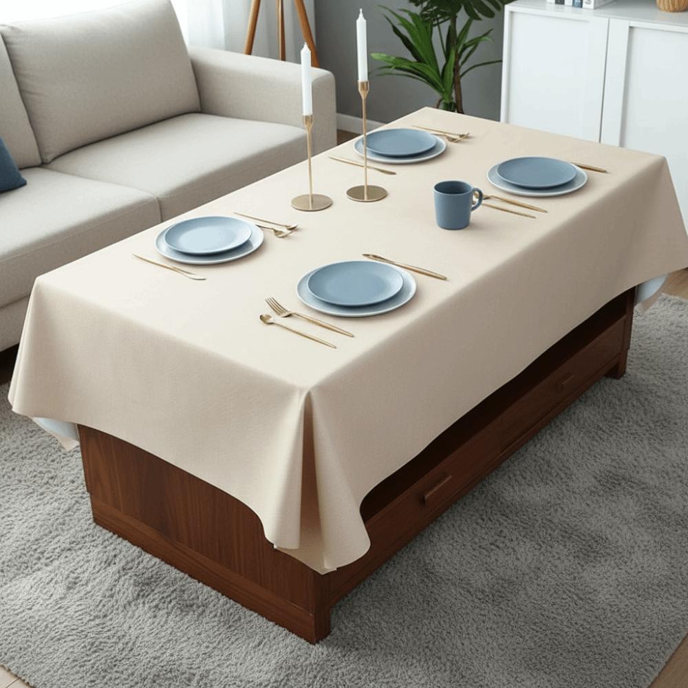 Simple PVC Tablecloth Oil Resistant Square Table Cover Waterproof Tablecloth Home Decor