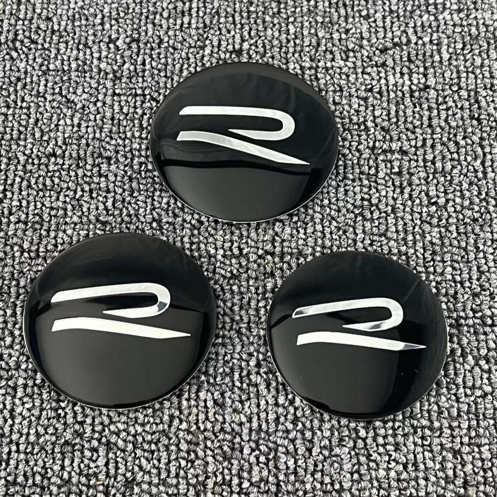 For Car R Emblem Wheel Center Hub Cap Sticker Accessories Volkswagen VW R-line GTI Polo Golf Touareg Passat Magotan Tiguan Jetta ZOPQR1