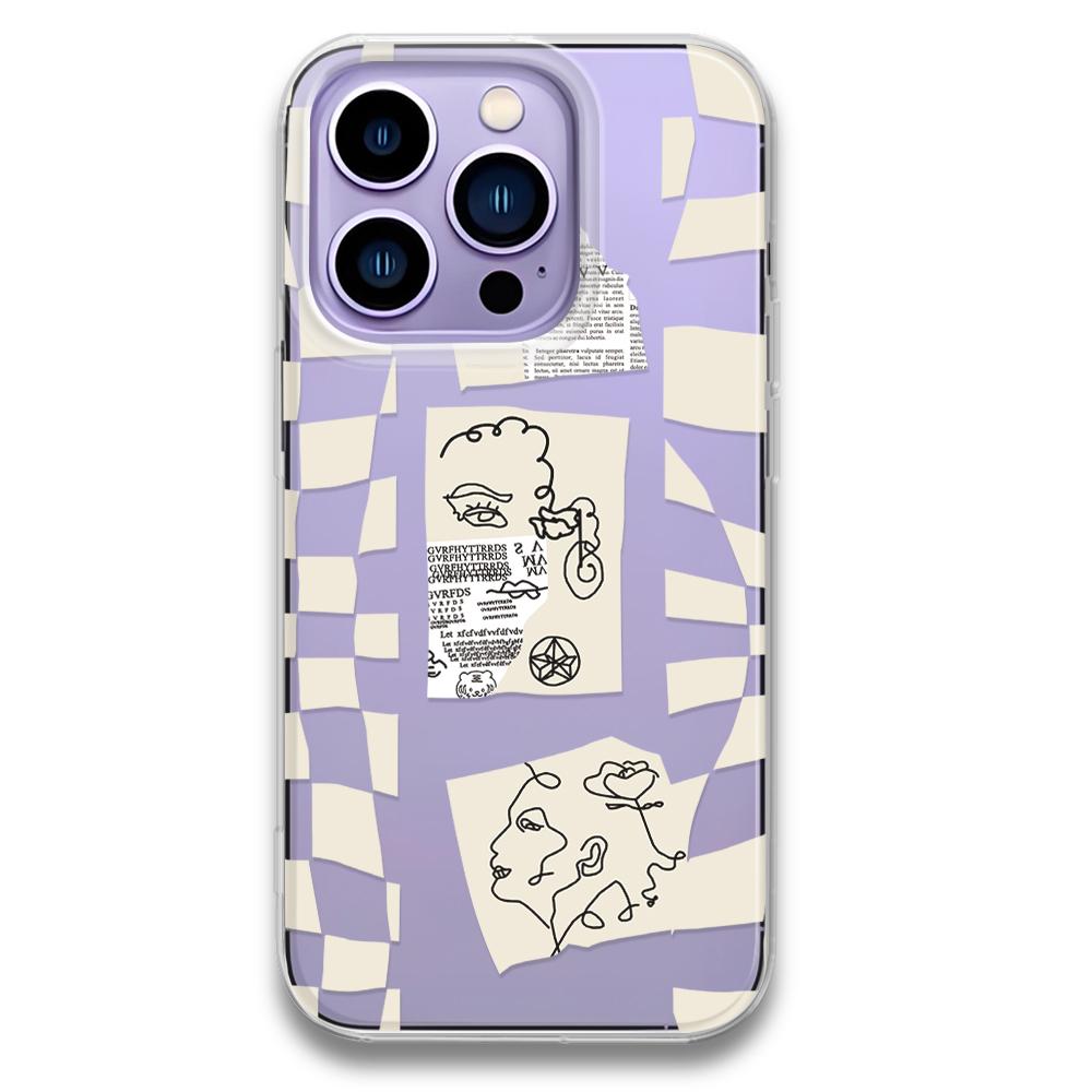 Personality tag For iPhone 16 15 14 11 12 13 Pro Max XS XR 8 7 Plus Transparent Case Cover 16E