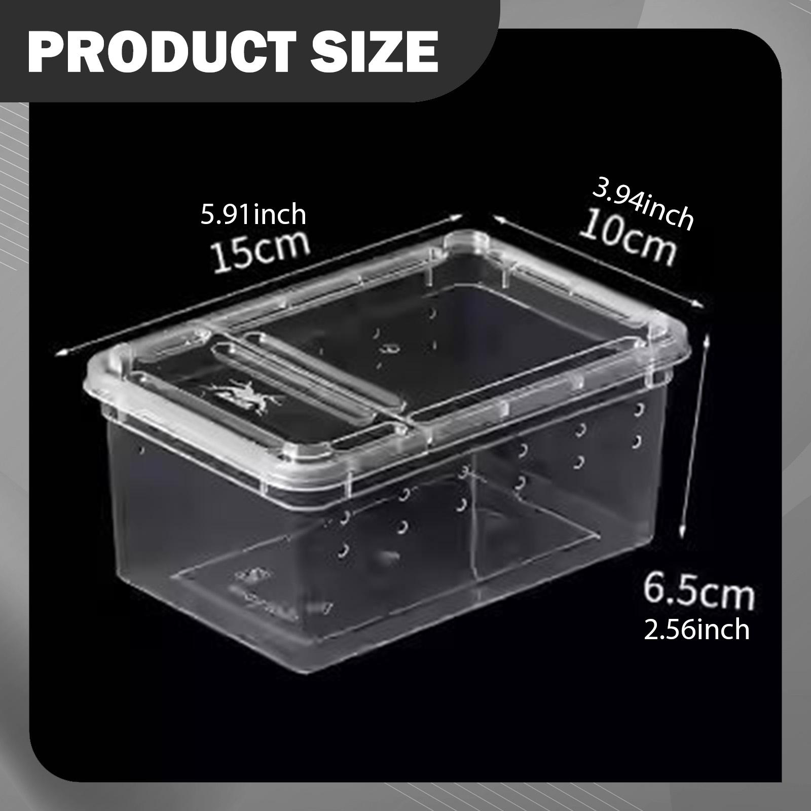 Reptile Breeding Box Transparent Clear Terrarium Habitat Cage Mini Pet Hatching Container for Bearded Dragon Lizard Scorpion