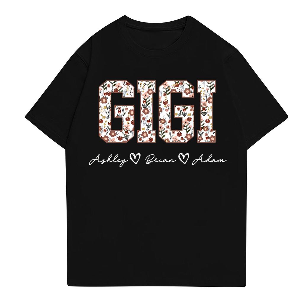 Women's Fashion Casual Round Neck Loose Comfort Printed Short Sleeve Tops