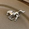 Chinese New Year Metal Horse Brooch Jewelry Accessories Animal Lapel Pins  New Year Gifts