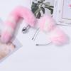 Anal Sex Toys Fox Tail Butt Plug Sexy Plush Cat Ear Headband With Bells Necklace Set Massage Sex Toys for Women Couples Cosplay