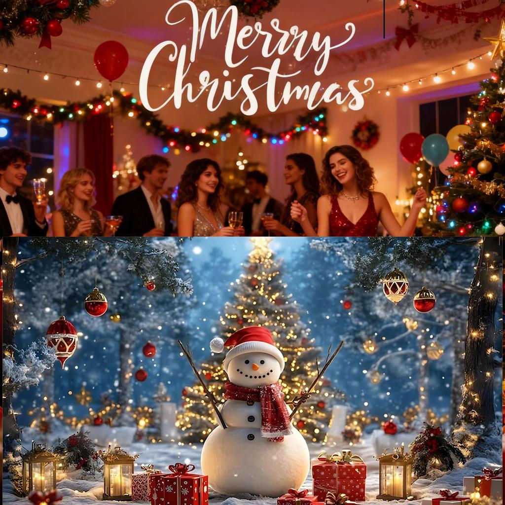 Garage Door Christmas Cover 13x6ft Festive Decoration Outdoor Christmas Banner For Garage Door Party Porch Yard Wall House Home