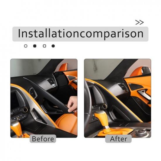 Matte Black Color Co-pilot center Grab Handle Cover Trim For Corvette C7 2014-19