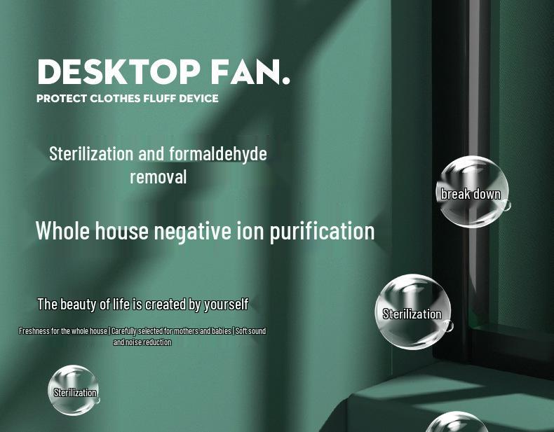 Indoor Desktop Air Purifier with Negative Ion and Formaldehyde Removal