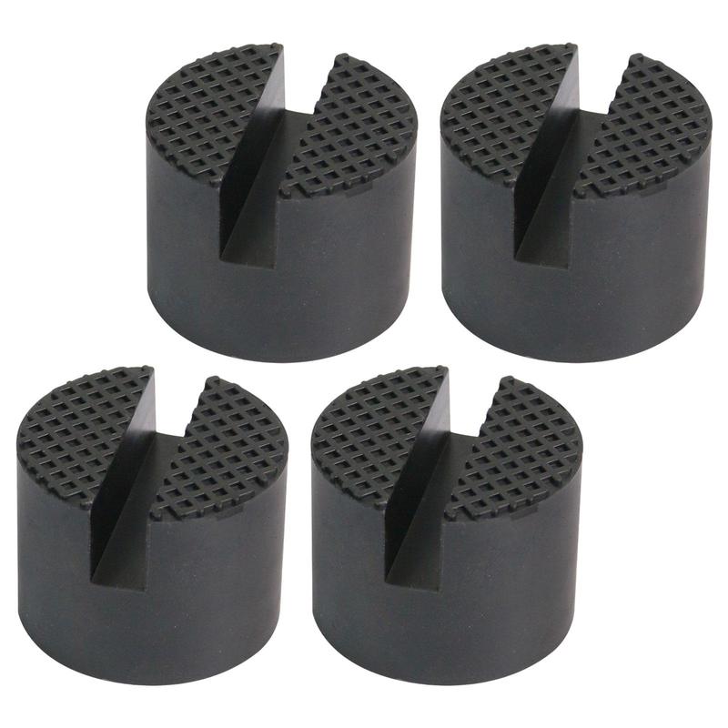 

4 Pieces Rubber Floor Jack Pads Slotted Pinch Weld Side Frame Rail Protector