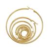 10pcs Gold Plated Stainless Steel Open Earrings Circle 15 20 25 70mm Earring Hook Base Ear Ring for DIY Jewelry Making Component