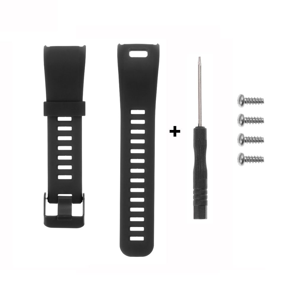 

Classic Wristband with tools Silicone Bracelet Watch Band Strap чёрный