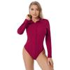 Women Bodysuit Shirt Bottoming Shirt Office Wear One-Piece Bodysuit Easy Care Work Bodysuit Shirt