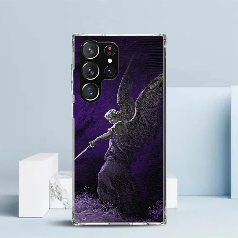 Archangel Michael Soft Cover for Samsung Galaxy S25 Edge S26 S24 S23 Ultra Phone Case S22 S21 Plus S20 FE Print Pattern Shell Ga