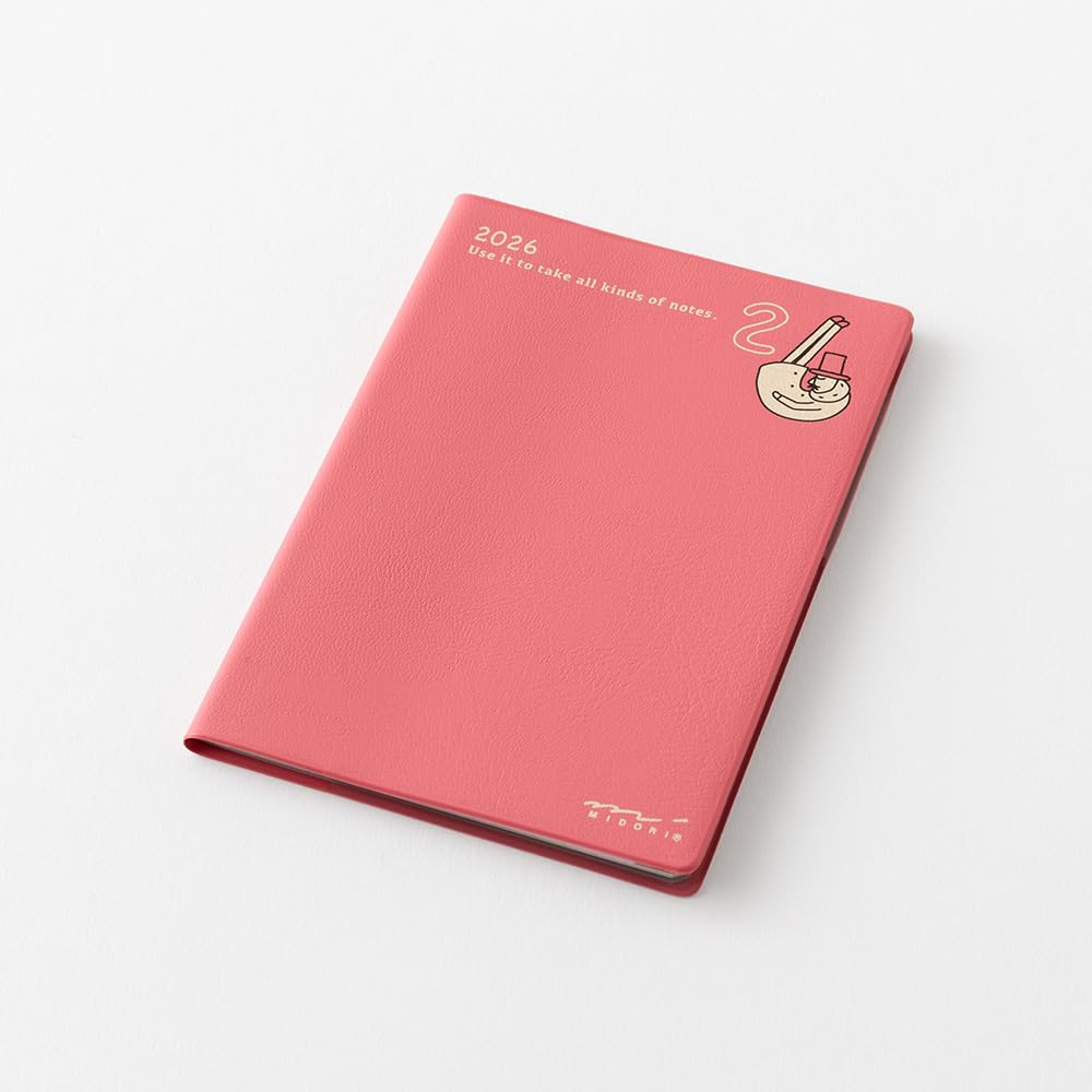 Midori Pocket 2026 Mini Monthly Old Man 22360006 January Diary, Pattern, (Starts 2026)