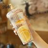 Sparkling Sequin Sensory Cup Transparent Straw Cup, with Sequins Decor And Leak Proof Handheld Drinkware for Campus Lid, Reusable Plastic Sippy