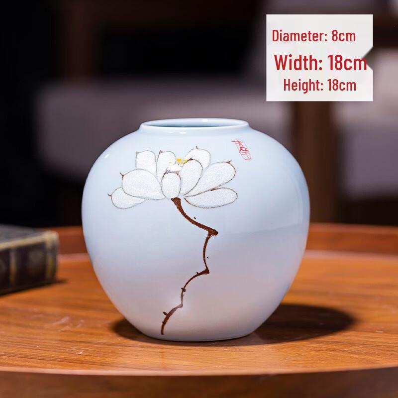 Retro Ceramic Lotus Vase Set