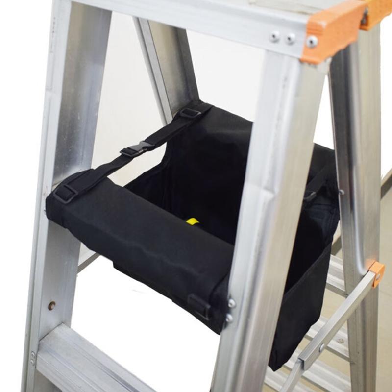 Small Ladder Mounted Storage Pouch Heavy Duty Construction Ladder Tool Holder for Home Repairs & DIY Projects Use