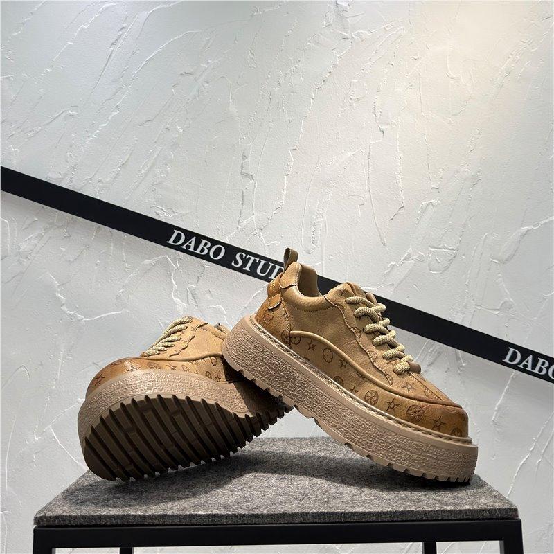 Casual shoes new lightweight lace-up low-top shoes trendy platform shoes old black board shoes bc