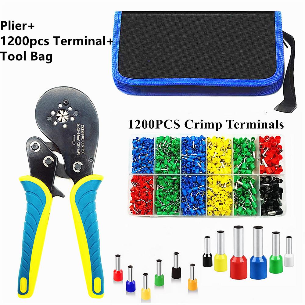 Ferrule Crimping Pliers 0.08-16mm² Professional Ferrule Crimping Tool Kit VXC9 16-6 Precision Wire Clamp Crimper Terminal Set