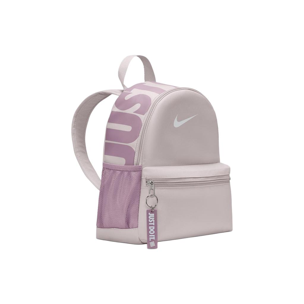 Nike Brasilia JDI Zipper Closure Fabric Backpack Regular Women Backpack Gray Purple Red DR6091019