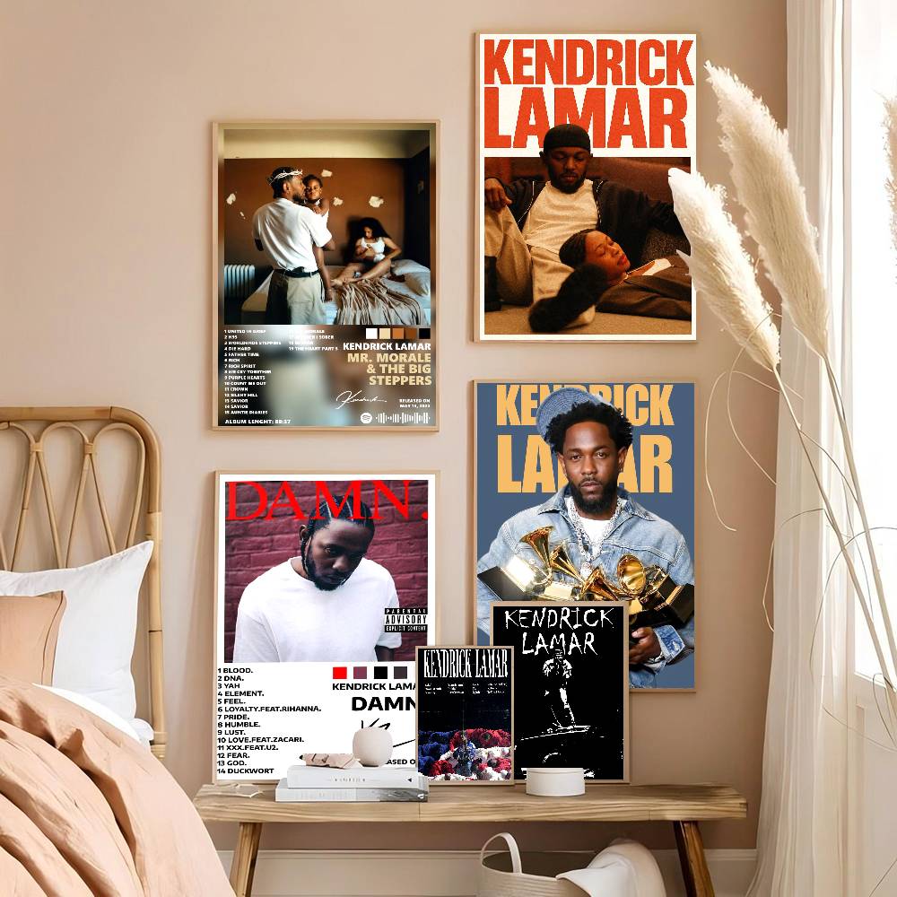 Kendrick Lamar Good Kid Maad City Hip Hop Music Album Cover Anime Posters Sticky Whitepaper Sticker DIY Room Bar Cafe Room Decor